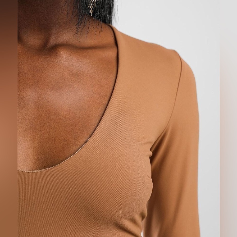 FREE PEOPLE | Close Call Duo Bodysuit | Brown | Size Small - Picture 3 of 10